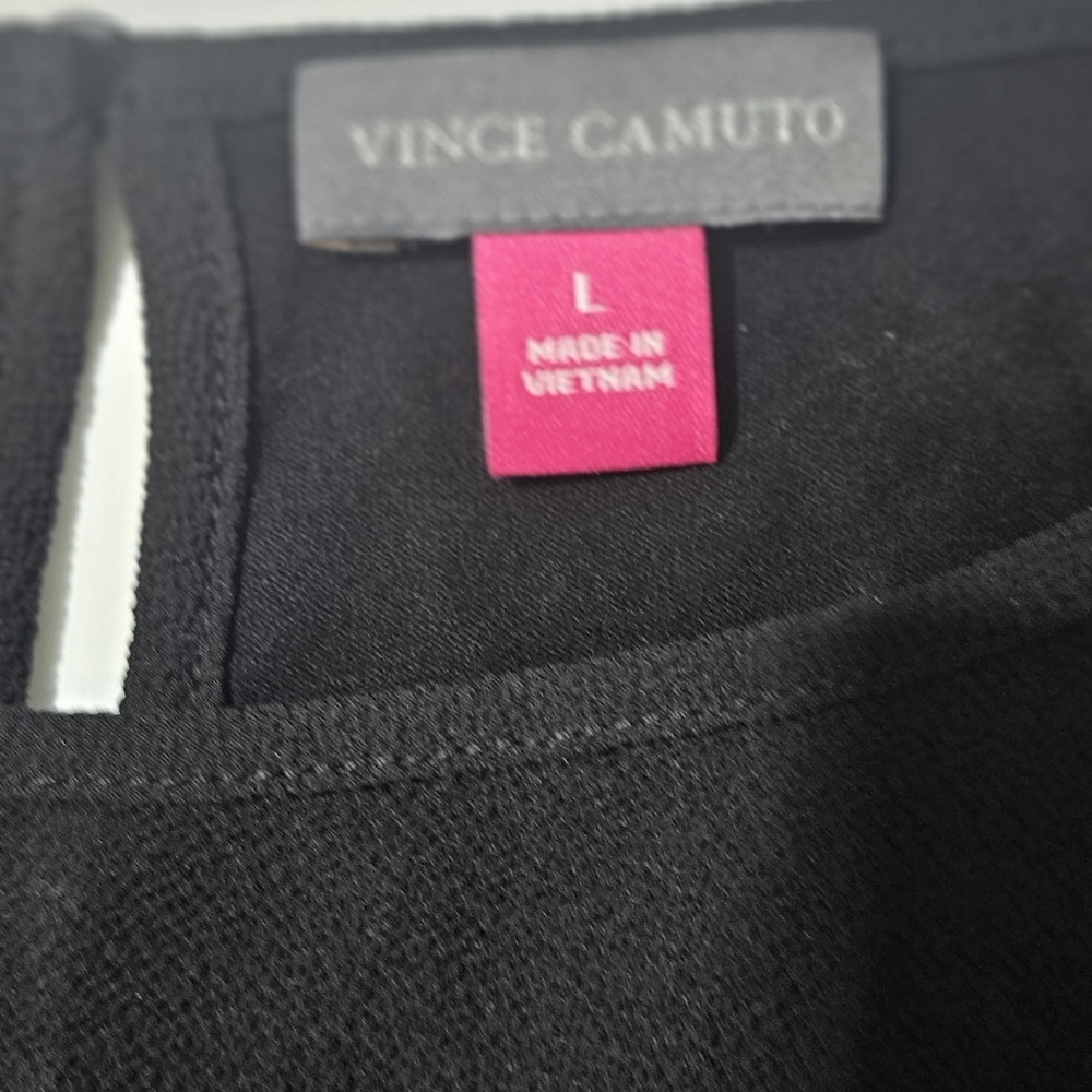 Vince Camuto Black Tank Top with Side Tie - Picture 4 of 5